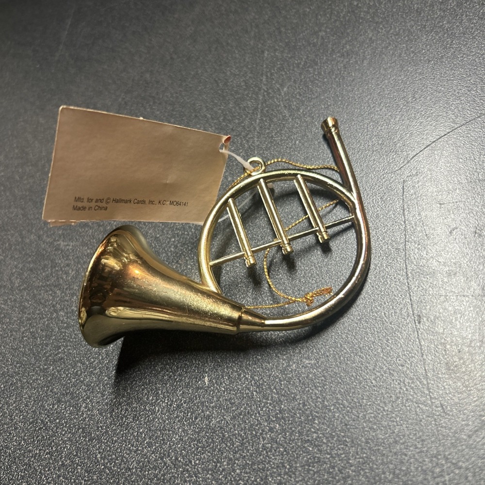 Vintage French Horn Holiday Ornament - Picture 3 of 4